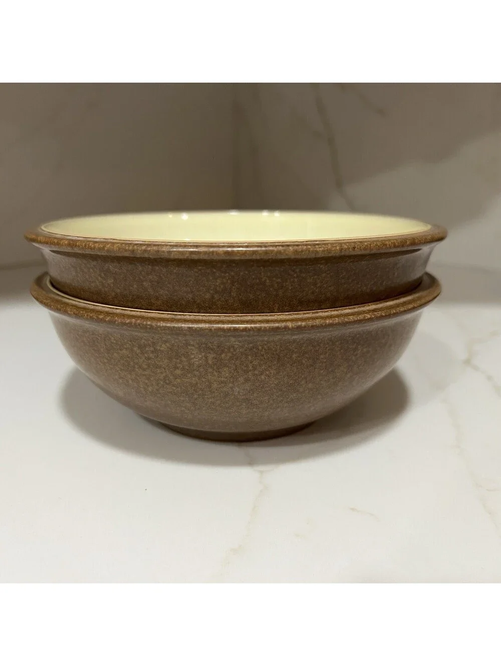 Denby-Langley Energy Cinnamon Soup Cereal Bowl 7” MCM Stoneware England Speckle